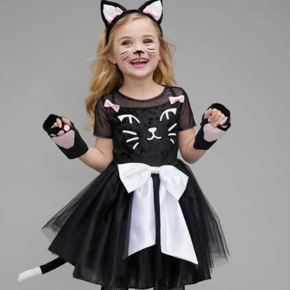 Chasing Fireflies Halloween Black Cat Costume - 12/14 (brand new)